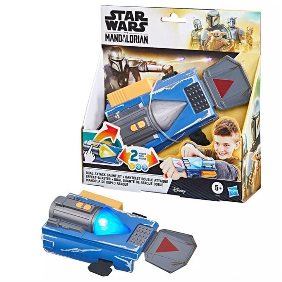 Star Wars The Mandalorian Dual Attack Gauntlet Blaster by Hasbro - Picture 1 of 6